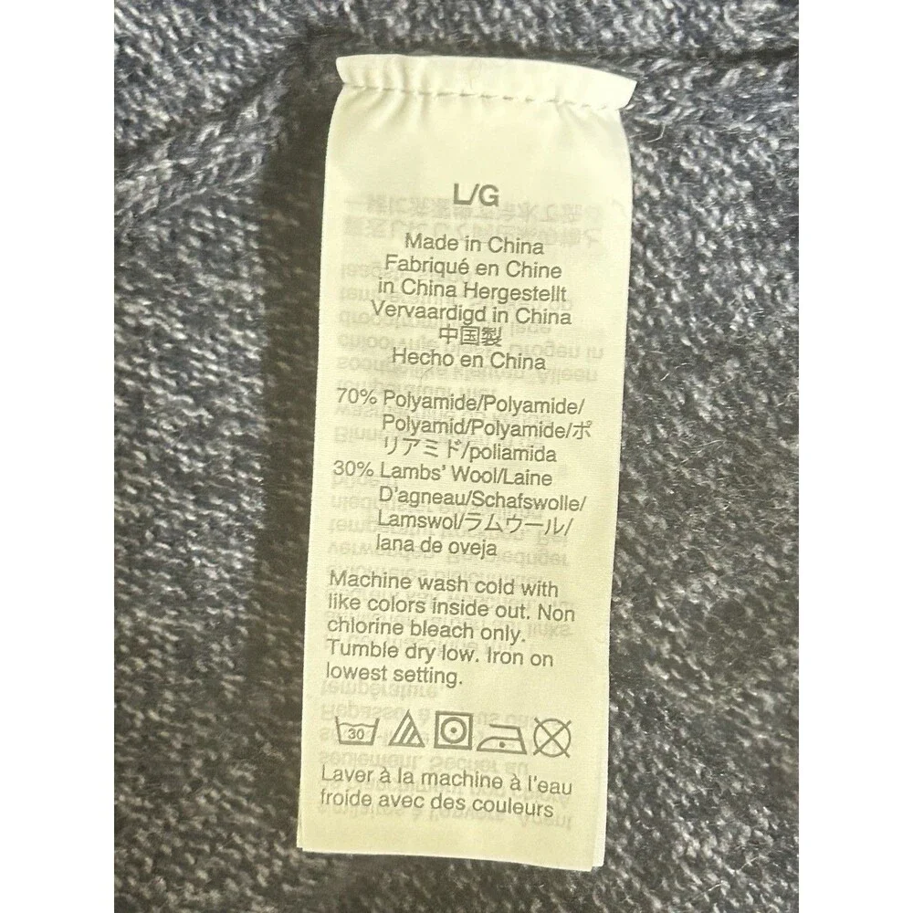 J. Crew Mens Large Wool Blue Shawl‎ Collar Two Button Sweater